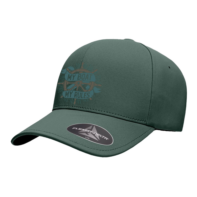 My Boat My Rules Funny Boating Lover Pontoon Boat Captain Humor Gift F Seamless Cap by AsopArt | Artistshot