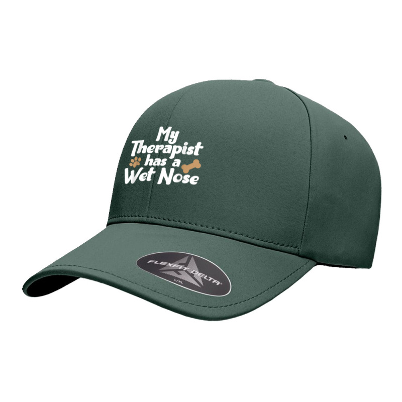 Dog Pet Gifts   My Therapist Has A Wet Nose T Shirt Seamless Cap by men.adam | Artistshot