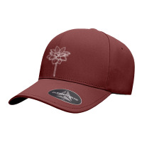 Standing Lotus Line Art Seamless Cap | Artistshot