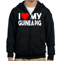 I Love My Guinea Pig Funny Animal Youth Zipper Hoodie | Artistshot