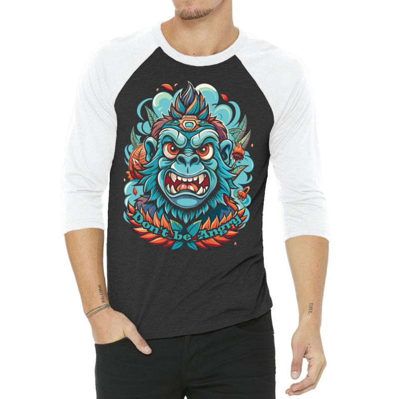 Angry Ape 3/4 Sleeve Shirt by Artsimetris | Artistshot