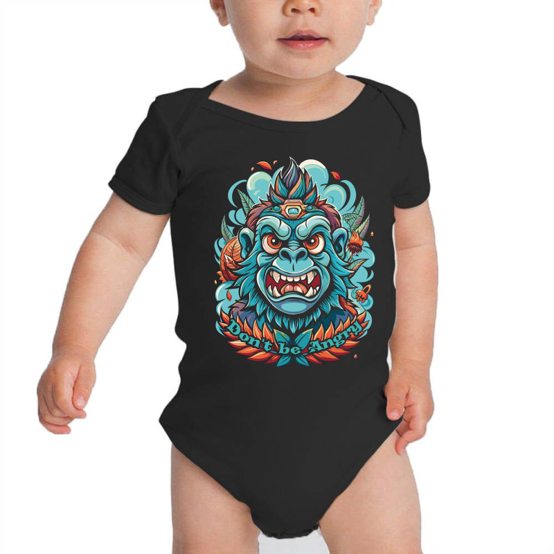 Angry Ape Baby Bodysuit by Artsimetris | Artistshot