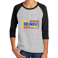 Colombia Football Cafetero Soccer Bogota Cali Medellin Flag Youth 3/4 Sleeve | Artistshot