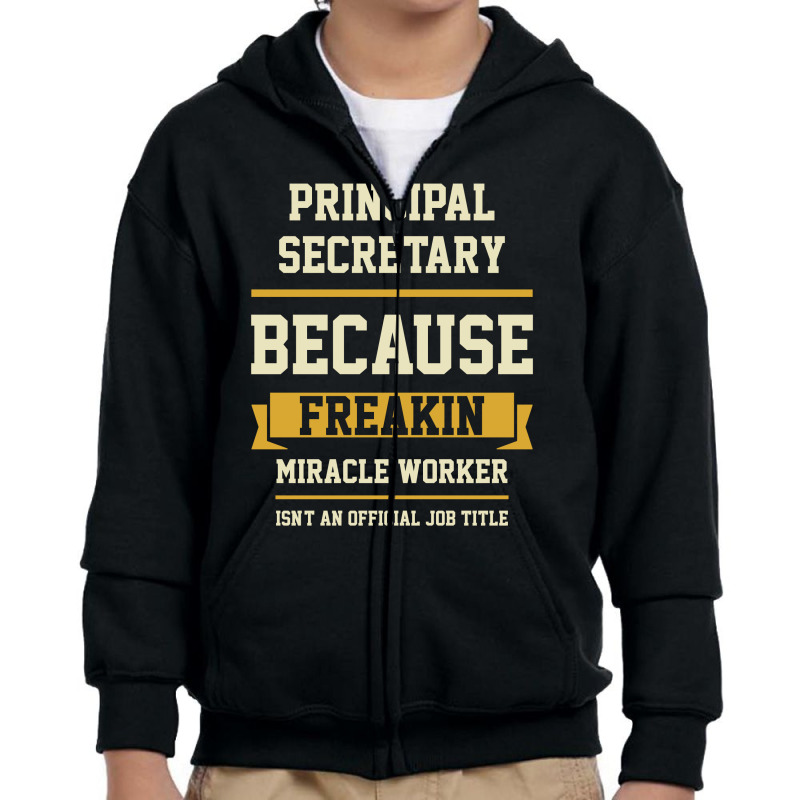 Principal Secretary - Cool Gift Job Youth Zipper Hoodie by Diogo Calheiros | Artistshot