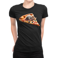 Pizza And Mouse Ladies Fitted T-shirt | Artistshot