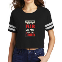 Day Trader Buy The Fear Sell The Greed Bear Bull Market Scorecard Crop Tee | Artistshot