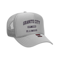 Granite City Illinois Il Vintage State Athletic Style Foam Trucker Hat | Artistshot