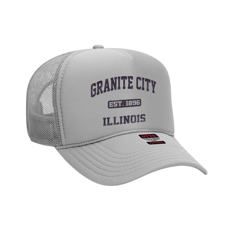 Granite City Illinois Il Vintage State Athletic Style Foam Trucker Hat | Artistshot