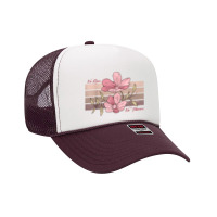 No Rain No Flowers Pink Vintage Retro Foam Trucker Hat | Artistshot