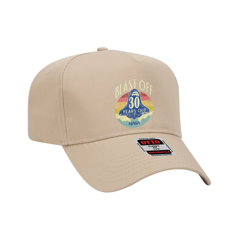 Space Shuttle Blast Off 30th Birthday Retro Portrait Adjustable Baseball Cap by ledo | Artistshot