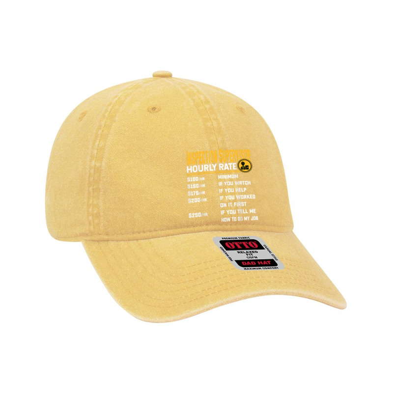 Inspection Supervisor Hourly Rate Funny Inspection Director Dyed Cap by Newdesigns | Artistshot