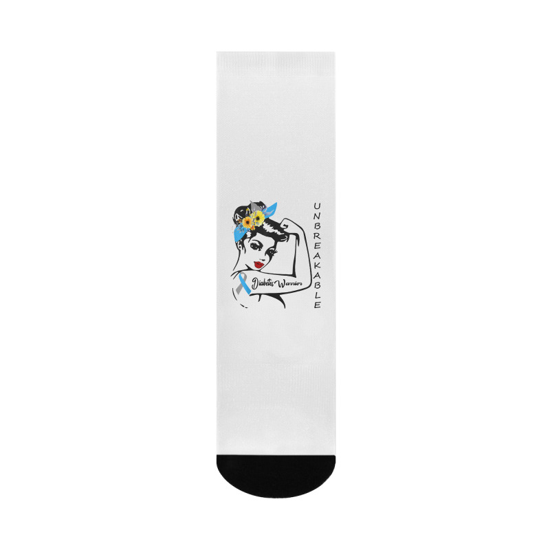 Diabetes Warrior Awareness Diabetic Crew Socks by yuyurumpung | Artistshot