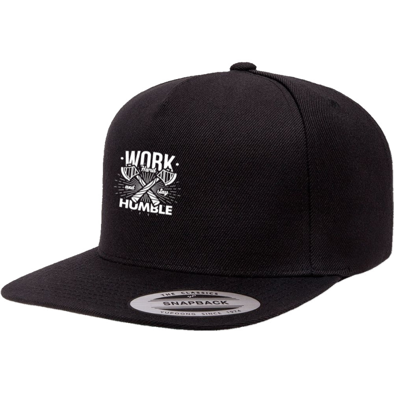 Work Hard N Stay Humble 5 Panel Snapback Cap | Artistshot