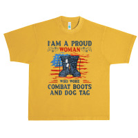 I'm A Proud Woman Who Wore Combat Boots And Dog Tag Veterans Raglan Ba Urban Heavy T-shirt | Artistshot