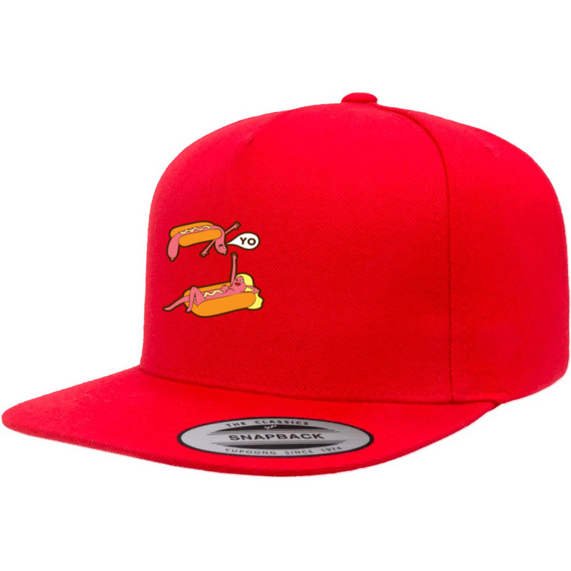 Hot Dogs 5 panel snapback cap by Specstore | Artistshot