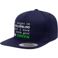 Red   Green Color Blindness 5 Panel Snapback Cap | Artistshot