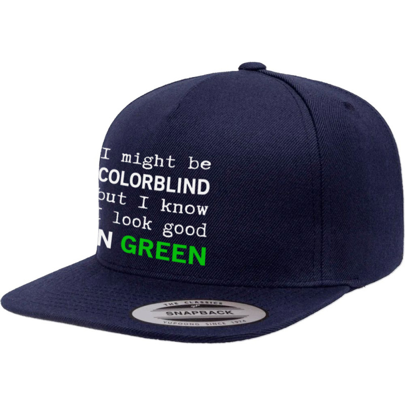 Red   Green Color Blindness 5 panel snapback cap by Vanode Art | Artistshot