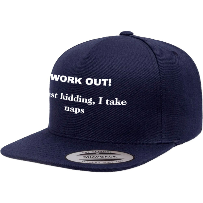 Work Out 5 panel snapback cap by Vanode Art | Artistshot