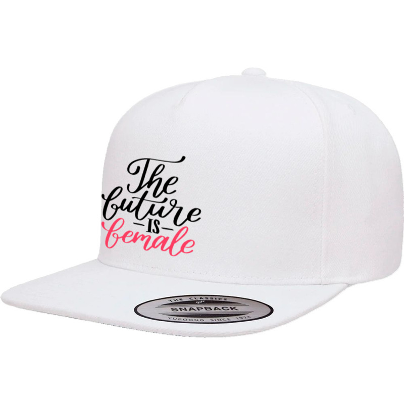 Future Is Female Hand Lettering Style 5 panel snapback cap by Bertaria | Artistshot