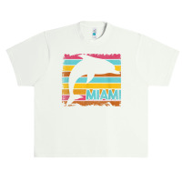 Miami Resident Vintage Dolphin Silhouette Souvenir Gift Urban Heavy T-shirt | Artistshot