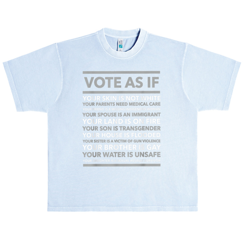 Vote As If,, Your Skin Is Not White, Vote Blue Urban Heavy T-shirt | Artistshot