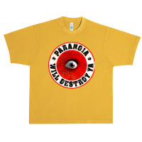 Paranoia Will Destroy Ya' Red Black Amp White Urban Heavy T-shirt | Artistshot