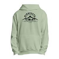 Minnesota North Star State Est. 1858 Vintage Mountains Gift Urban Pullover Hoodie | Artistshot