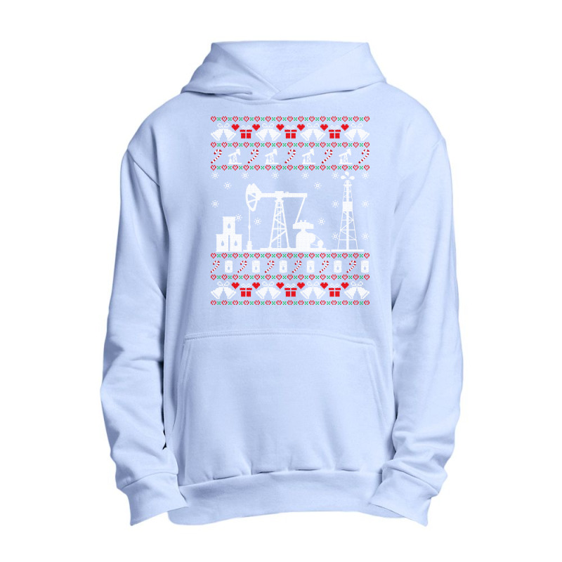 Merry Fracking Christmas Oilfield Oil Ugly Christmas Sweater Long Slee Urban Pullover Hoodie | Artistshot