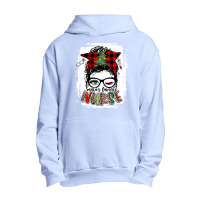 Santa's Favorite Nurse Christmas Mom Messy Bun Merry Nursing Sweatshir Urban Pullover Hoodie | Artistshot