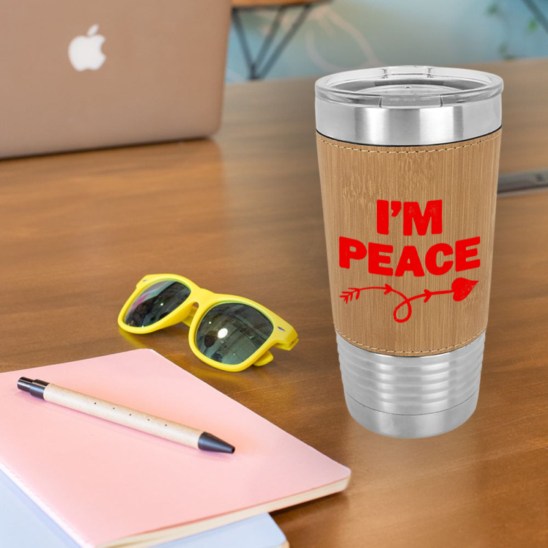 I'm Peace Apparels Funny Couple's Matching Leatherette Tumbler | Artistshot