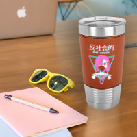 Antisocial Vaporwave Anime Girl Japanese Indie Alt Aesthetic Leatherette Tumbler | Artistshot