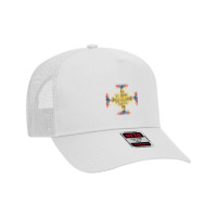 Character Animated Cross Triangle Gifts Women Mesh Back Trucker Hat | Artistshot