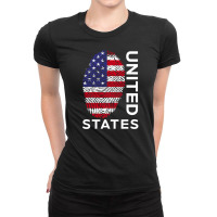 Usa America Flag Home United States Ladies Fitted T-shirt | Artistshot