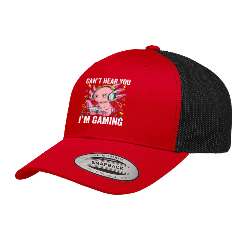 Axolotl Cant Hear You Im Gaming Axolotl Video Gamer Kawaii Anime 320 Retro Trucker Cap by circularflap | Artistshot