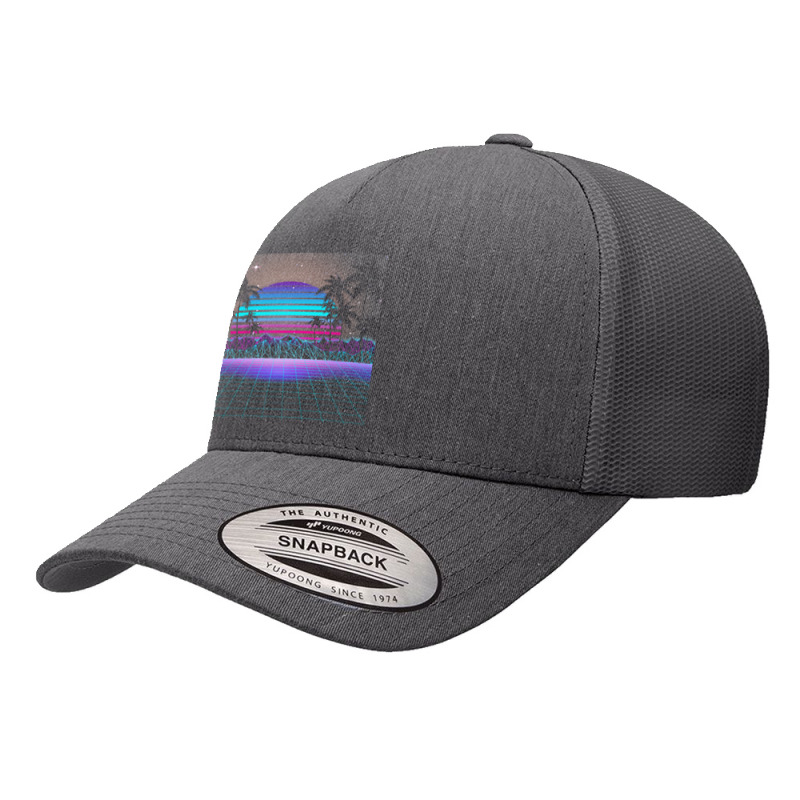 Synthwave T  Shirt Fascinating Dusk Retrowave T  Shirt Yupoong Trucker Cap by geffertz | Artistshot