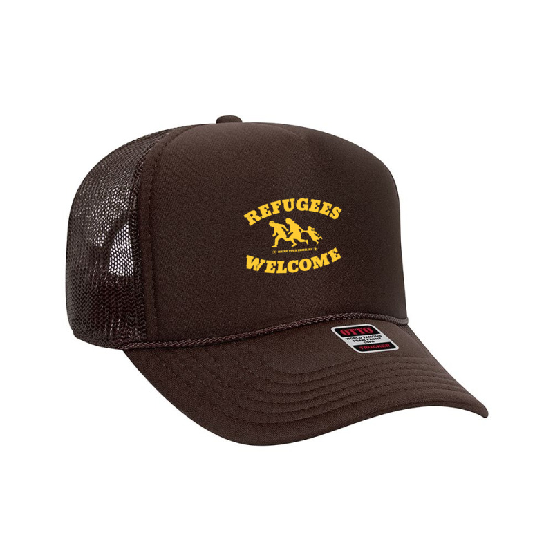 Refugees Welcome Foam Trucker Hat by cm-arts | Artistshot