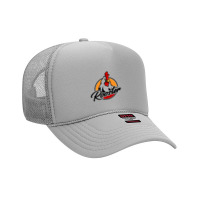 Angry Rooster With Large Glossy Red Comb On Top Foam Trucker Hat | Artistshot