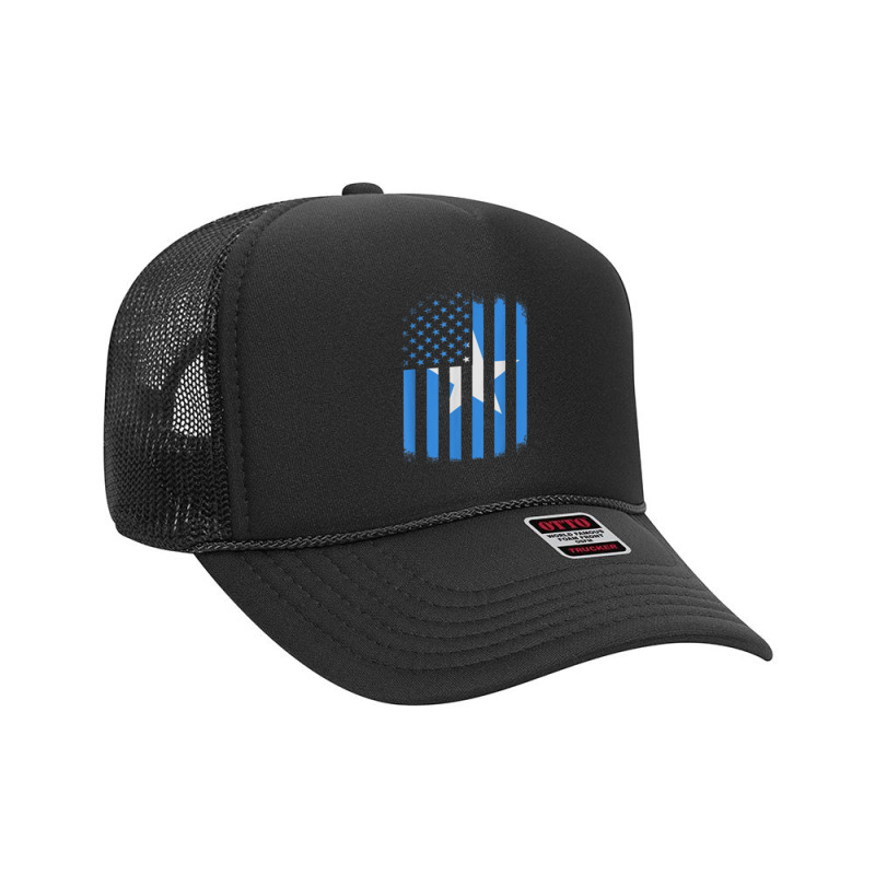 Somalia And America Combined Flag T Shirt Foam Trucker Hat by cm-arts | Artistshot