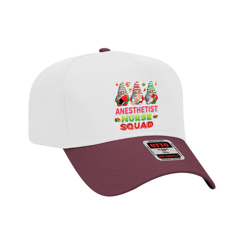 Anesthetist Nurse Squad Gnomies Nurse Christmas Gnomes Crew Long Sleev Adjustable Baseball Cap | Artistshot