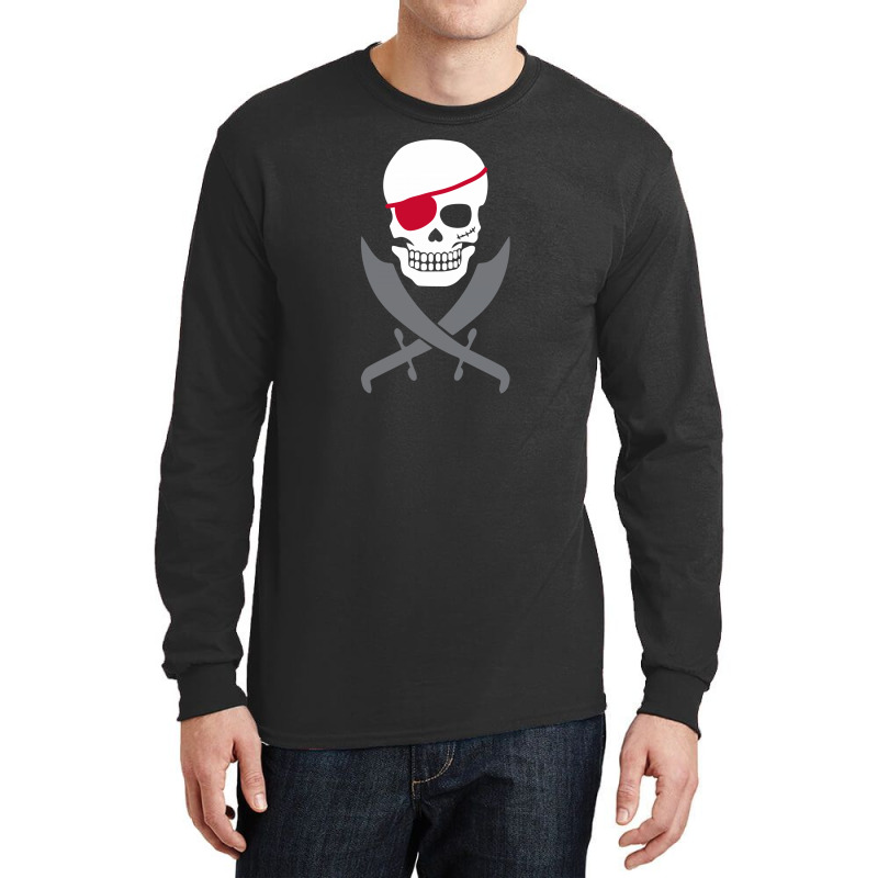 Pirate Skull Crossed Swords Funny Long Sleeve Shirts | Artistshot