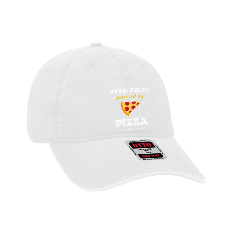 Language Architect Powered By Pizza Funny Gift Dyed Cap by cm-arts | Artistshot