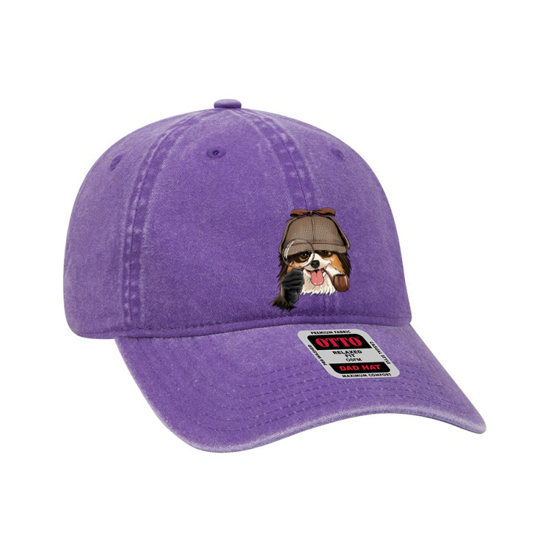 Detective Papillon Spy Investigator Puppy Pet Dog Lover Dyed Cap by Deluxe | Artistshot