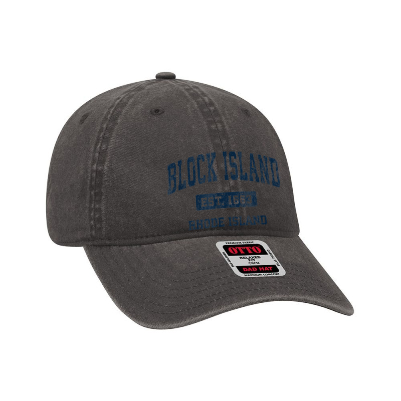 Block Island Rhode Island Ri Vintage Athletic Sports Design Dyed Cap by Deluxe | Artistshot