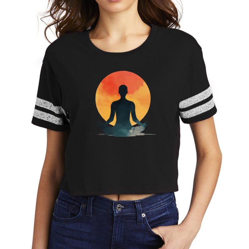 Mindful Solar Meditation Scorecard Crop Tee by AestheticArt | Artistshot