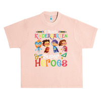 I Teach Kindergarten Superheroes Wellcome Back To School Urban Heavy T-shirt | Artistshot