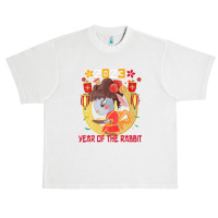 Happy Lunar New Year 2023 Cute Chinese Rabbit Decorations Urban Heavy T-shirt | Artistshot