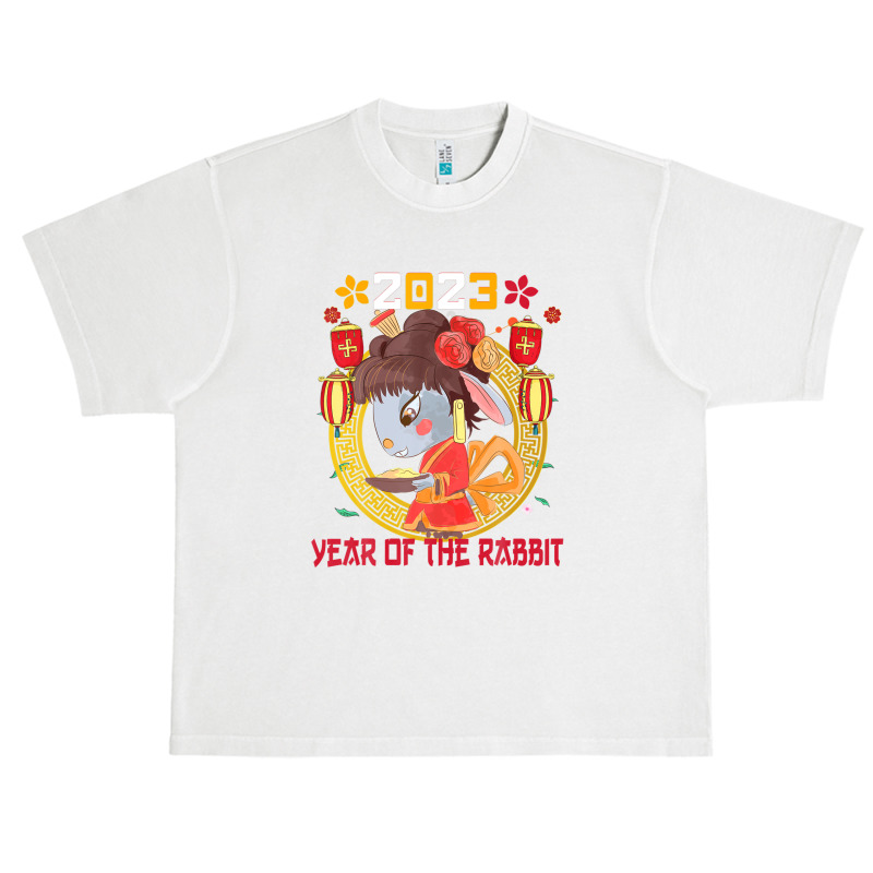 Happy Lunar New Year 2023 Cute Chinese Rabbit Decorations Urban Heavy T-shirt | Artistshot