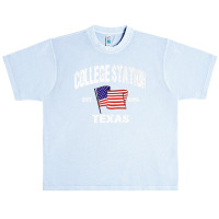 College Station Texas Tx Usa Stars & Stripes Vintage Style Premium Urban Heavy T-shirt | Artistshot