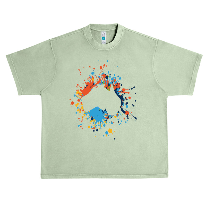 Australia Paint Splash T  Shirt Beautiful Australia Color Splash T  Sh Urban Heavy T-shirt by pumpkinslanguid | Artistshot