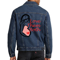 Love Them Both Men Denim Jacket | Artistshot